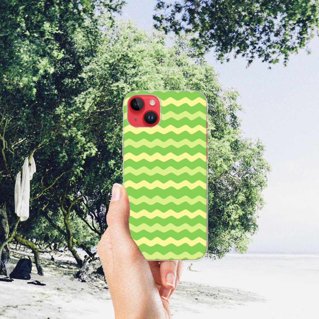 iPhone 14 Plus TPU bumper Waves Green B2C Telecom