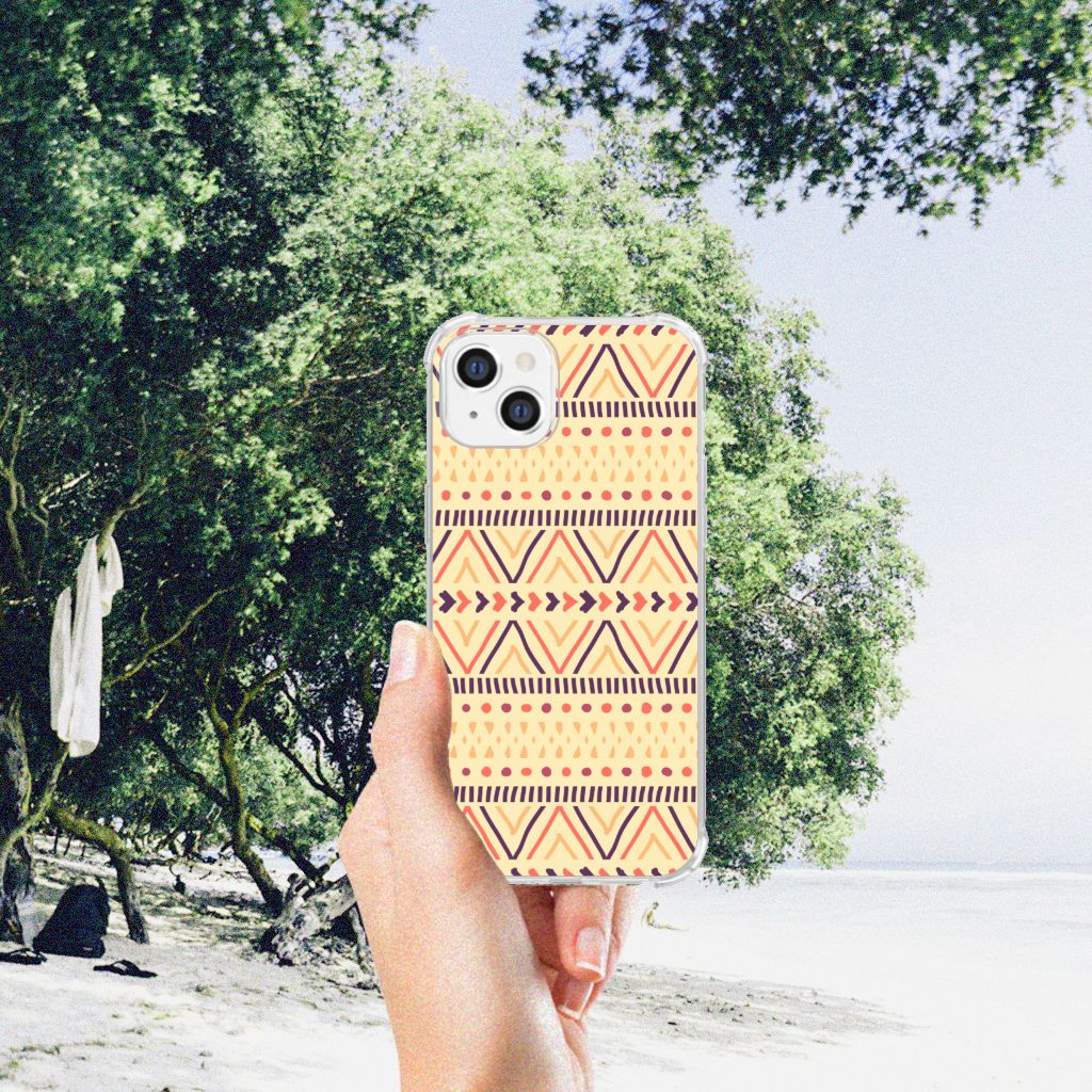 Apple iPhone 14 Plus Doorzichtige Silicone Hoesje Aztec Yellow B2C Telecom