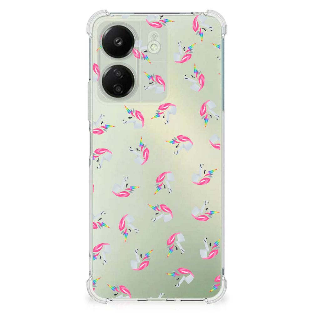 Doorzichtige Silicone Hoesje voor Xiaomi Redmi 13C 4G Unicorns