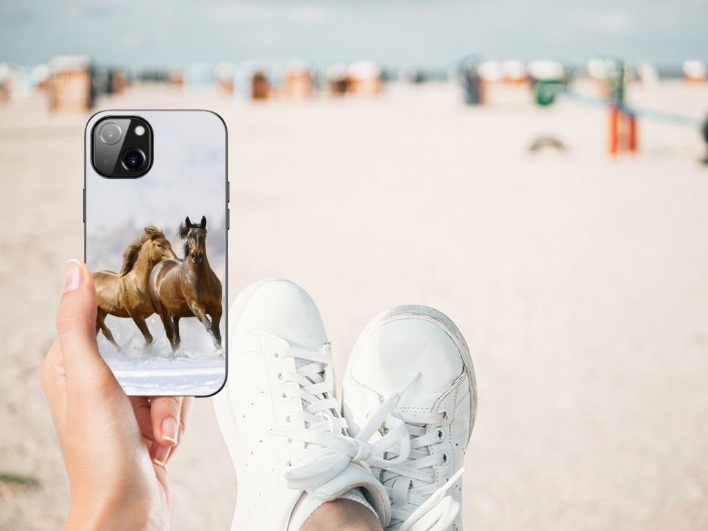 Apple iPhone 13 Dierenprint Telefoonhoesje Paarden B2C Telecom