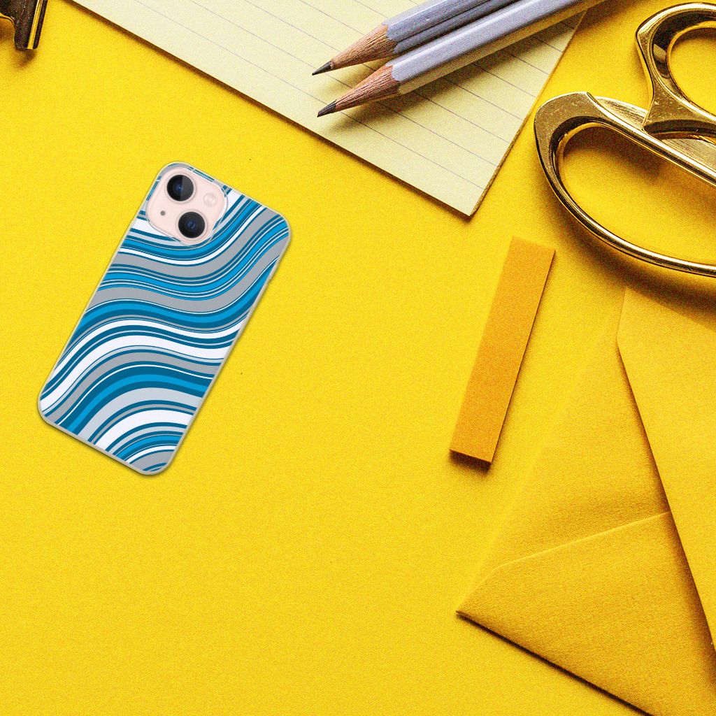 iPhone 13 mini TPU bumper Waves Blue B2C Telecom