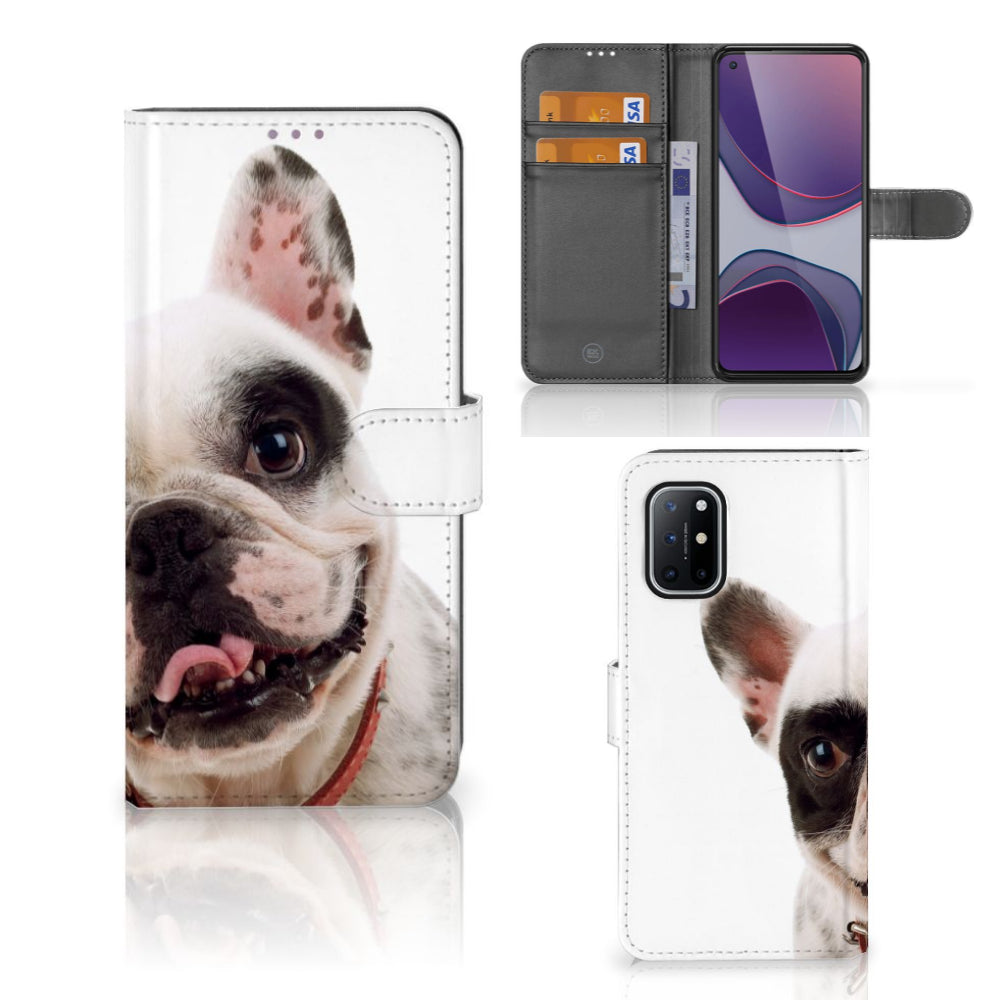 OnePlus 8T Telefoonhoesje met Pasjes Franse Bulldog