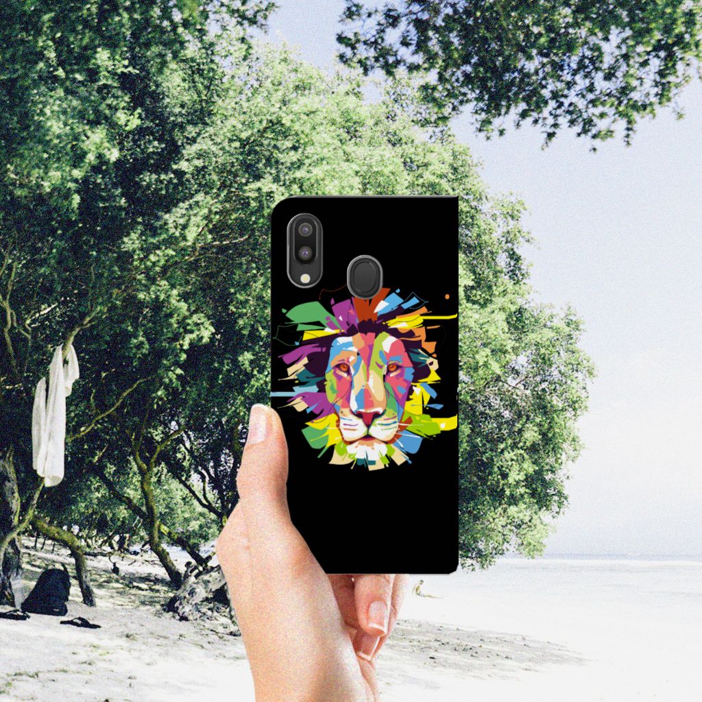 Samsung Galaxy M20 Magnet Case Lion Color
