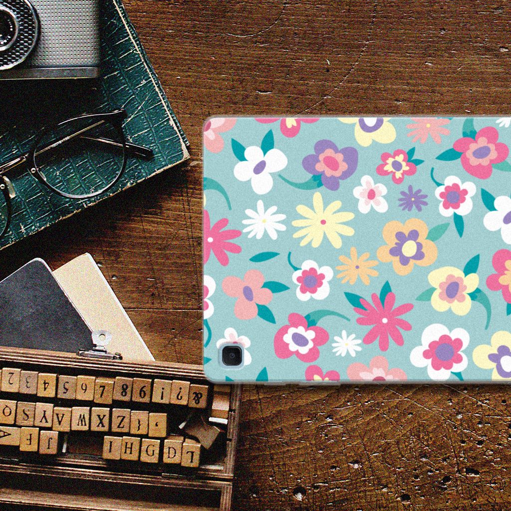 Samsung Galaxy Tab S6 Lite | S6 Lite (2022) Siliconen Hoesje Flower Power - B2C Telecom