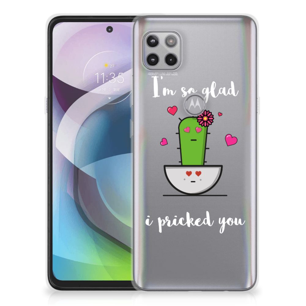 Motorola Moto G 5G Telefoonhoesje met Naam Cactus Glad