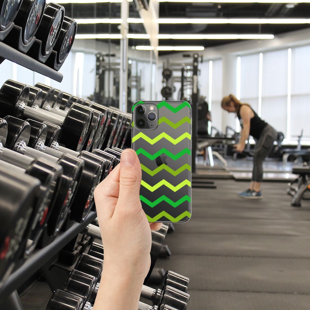 Apple iPhone 11 Pro TPU bumper Zigzag Groen