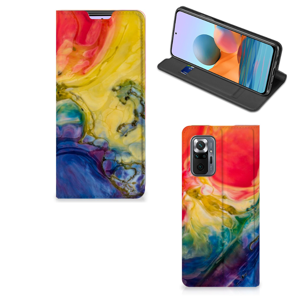 Bookcase Xiaomi Redmi Note 10 Pro Watercolor Dark - B2C Telecom
