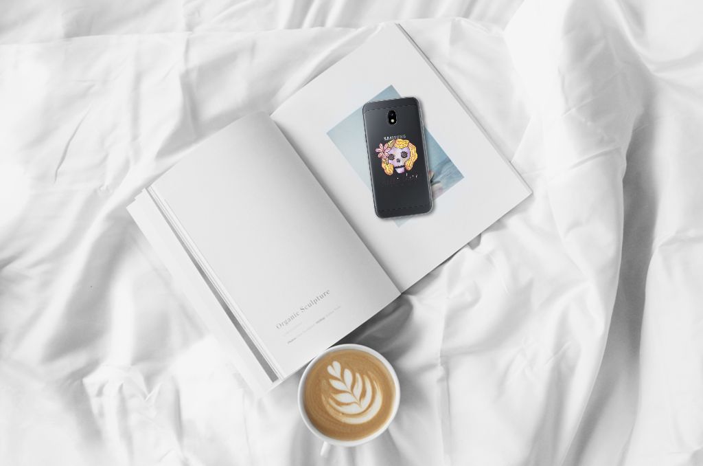 Silicone Back Case Samsung Galaxy J3 2017 Boho Skull