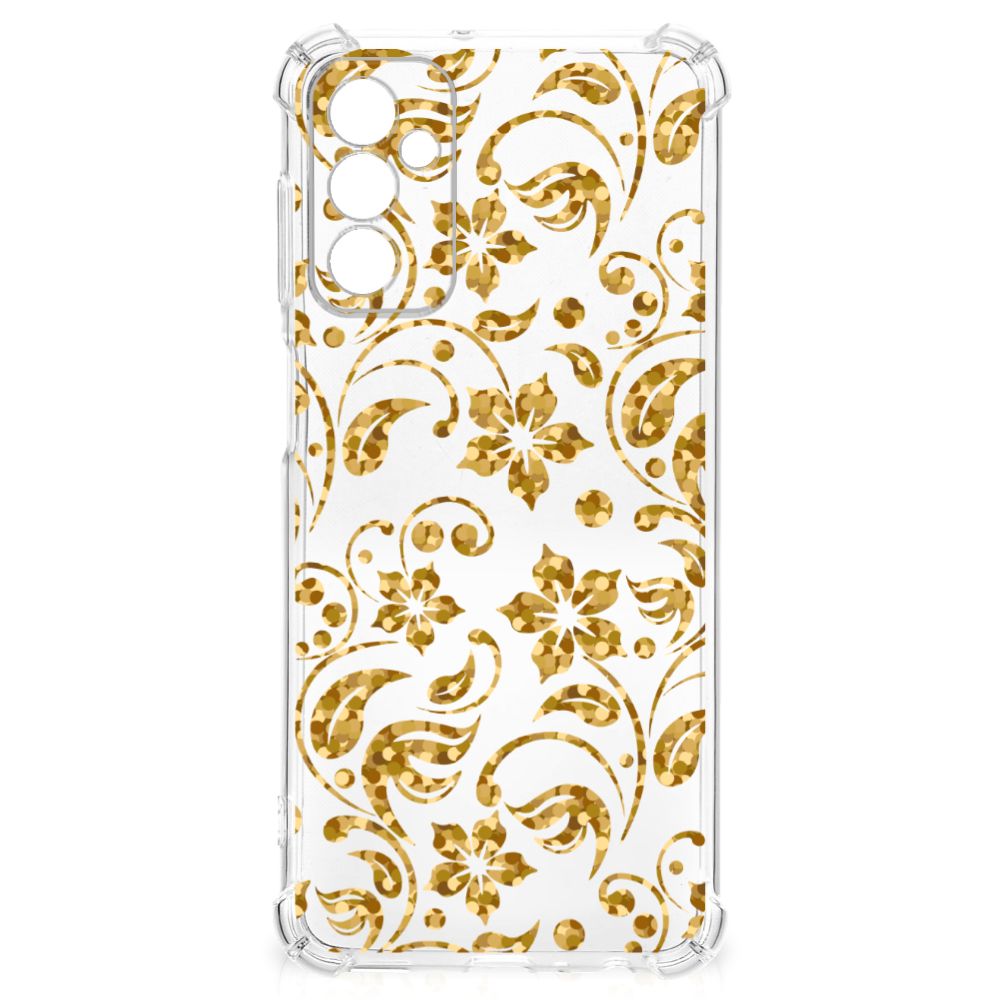 Samsung Galaxy M13 4G | M23 Case Gouden Bloemen B2C Telecom