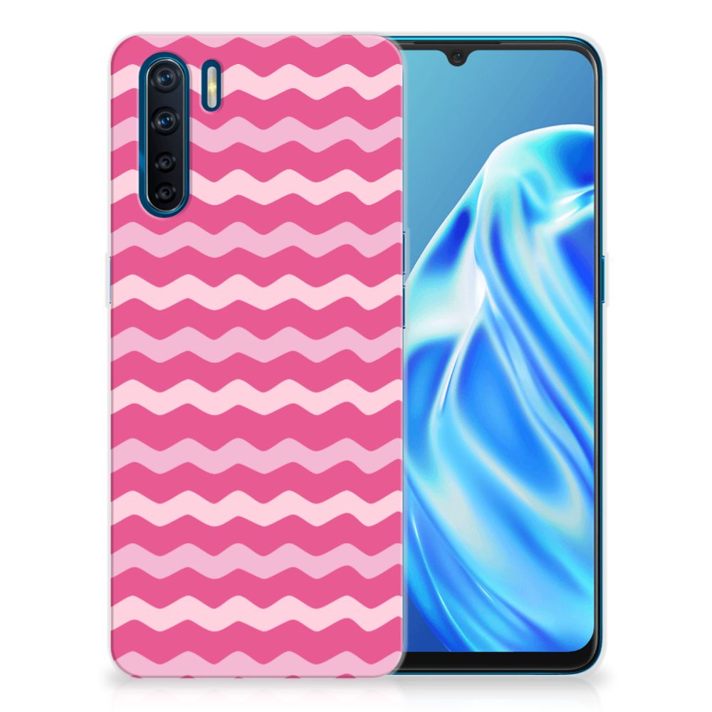 OPPO A91 TPU bumper Waves Pink B2C Telecom