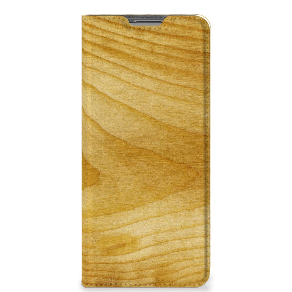 OPPO Find X5 Book Wallet Case Licht Hout - B2C Telecom