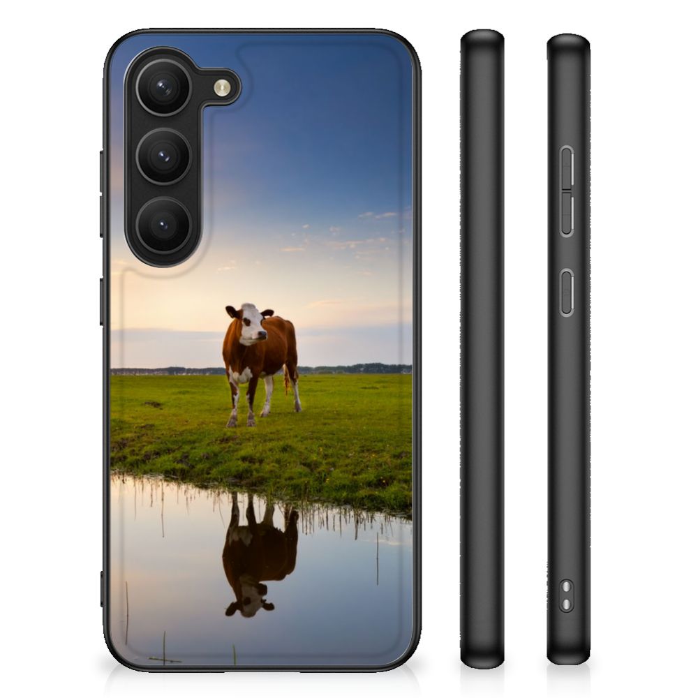 Samsung Galaxy S23 Dierenprint Telefoonhoesje Koe B2C Telecom