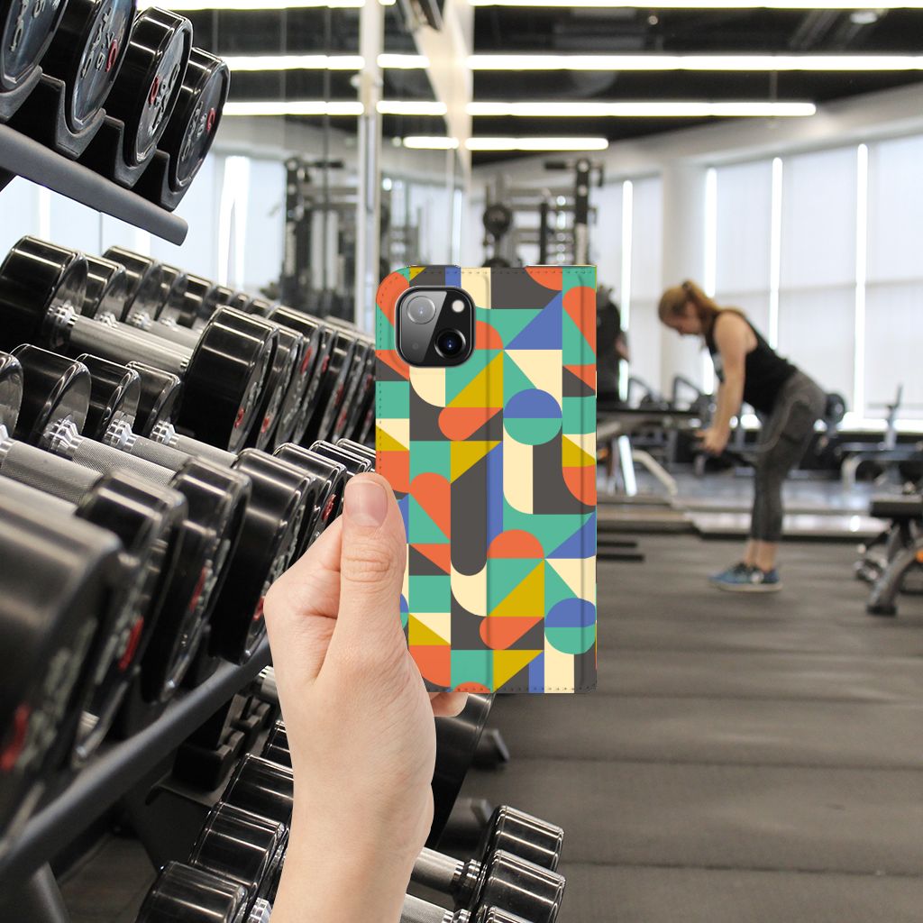 Apple iPhone 14 Plus Hoesje met Magneet Funky Retro