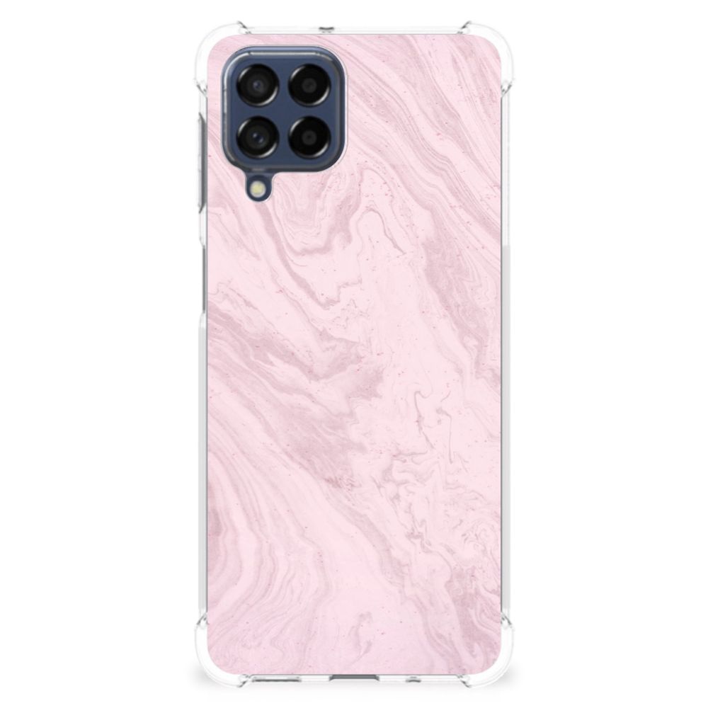 Samsung Galaxy M53 Anti-Shock Hoesje Marble Pink - Origineel Cadeau Vriendin B2C Telecom