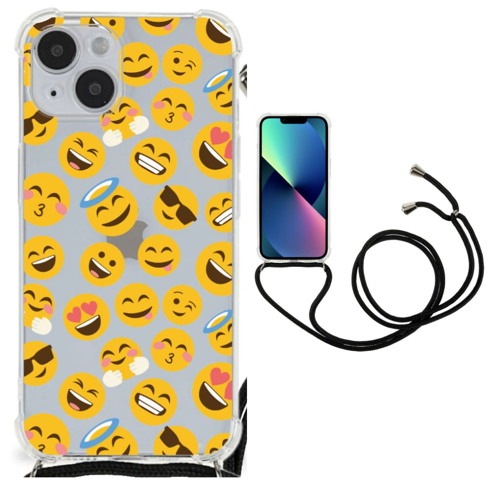 iPhone 14 Plus Doorzichtige Silicone Hoesje Emoji