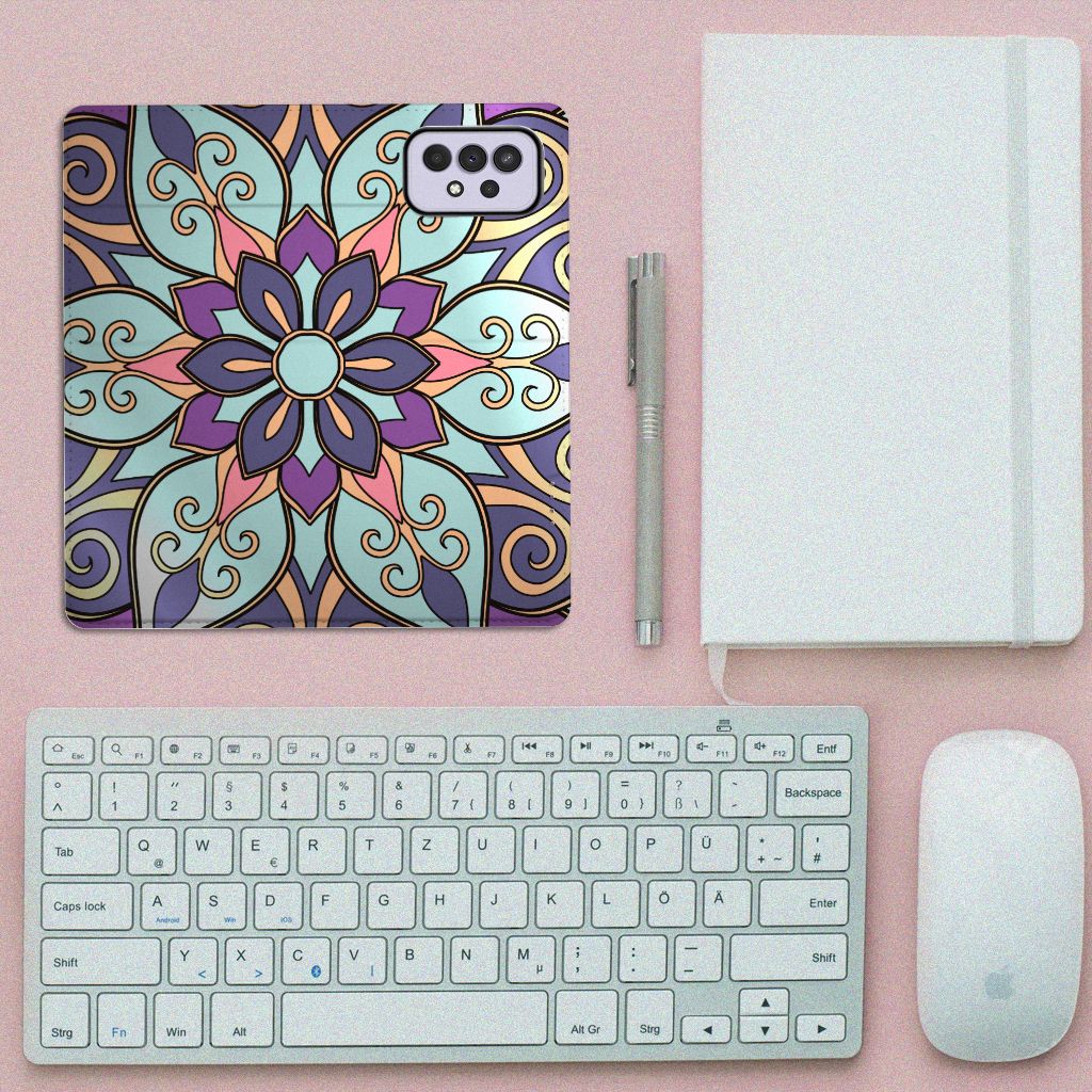 Samsung Galaxy A33 5G Smart Cover Purple Flower - B2C Telecom