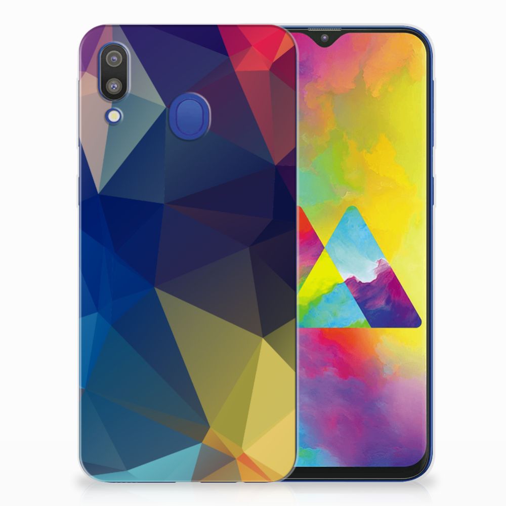 Samsung Galaxy M20 (Power) TPU Hoesje Polygon Dark