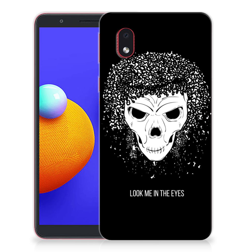 Silicone Back Case Samsung Galaxy A01 Core Skull Hair