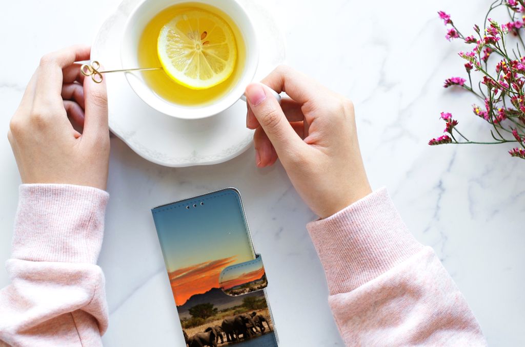 Xiaomi Redmi 7A Telefoonhoesje met Pasjes Olifanten