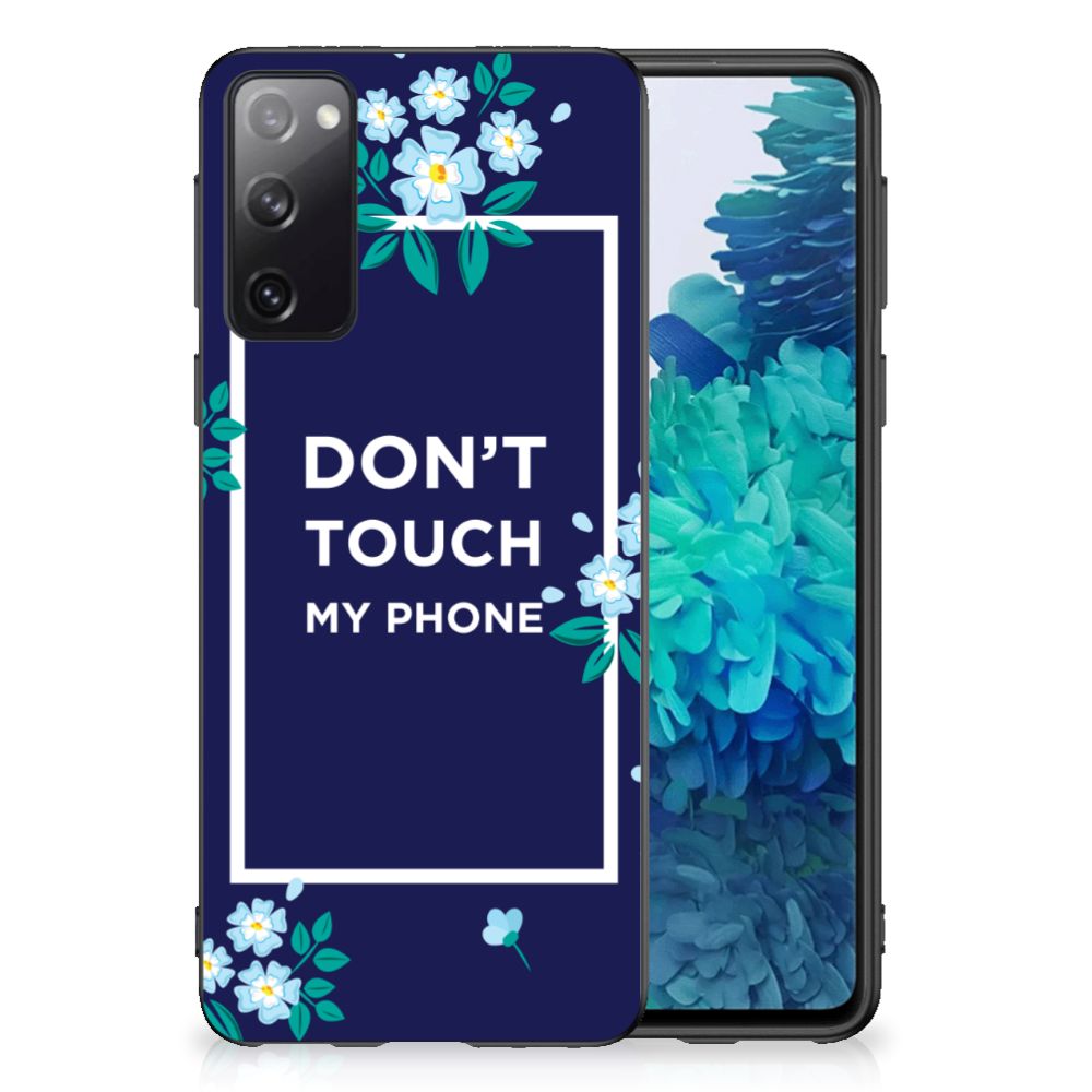 Samsung Galaxy S20 TPU Hoesje Flowers Blue DTMP