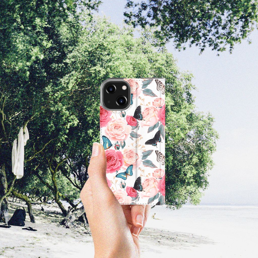 iPhone 14 Smart Cover Butterfly Roses