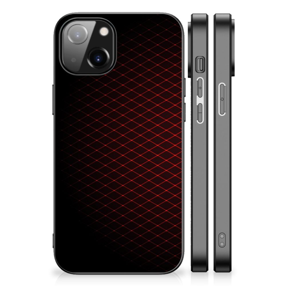 Apple iPhone iPhone 13 | iPhone 14 Back Case Geruit Rood