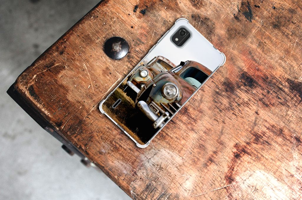 Nokia C2 2nd Edition Anti-shock Hoesje met foto Vintage Auto B2C Telecom