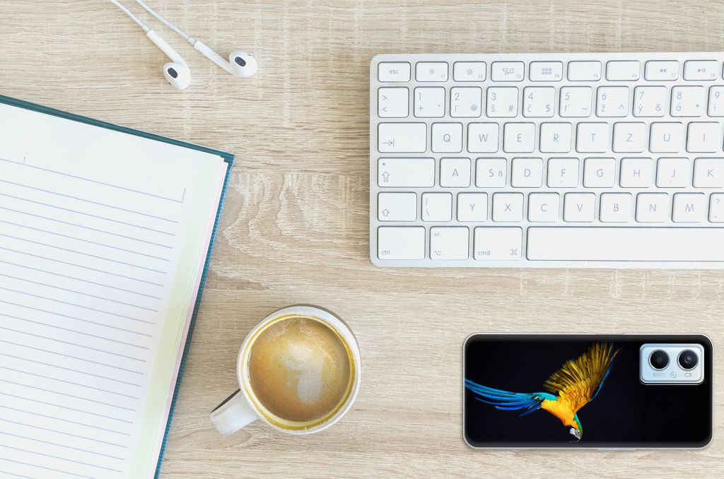 OPPO A96 | OPPO A76 TPU Hoesje Papegaai B2C Telecom