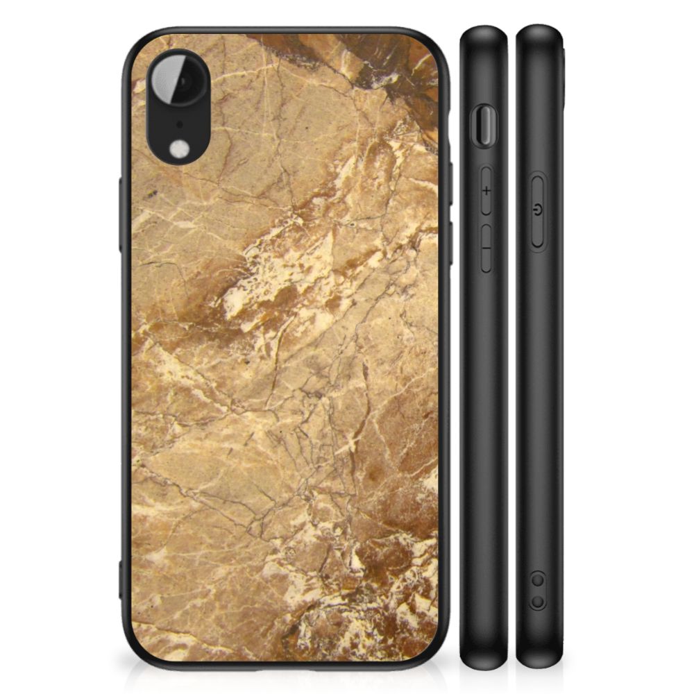 Apple iPhone XR Marmeren Print Telefoonhoesje Marmer Creme B2C Telecom