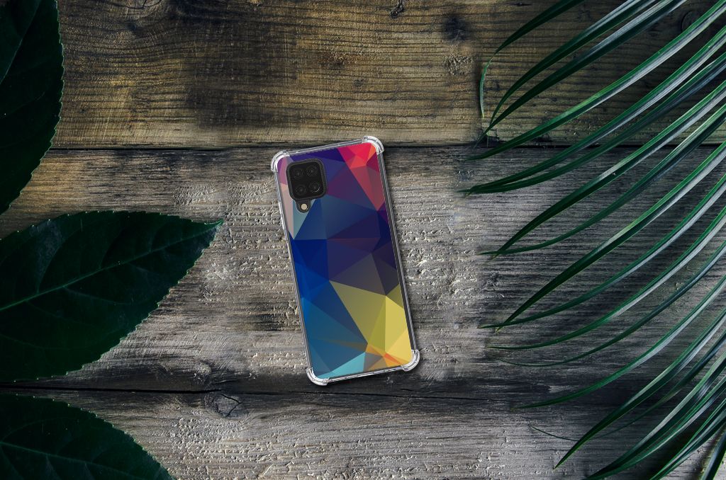 Samsung Galaxy A12 Shockproof Case Polygon Dark - B2C Telecom