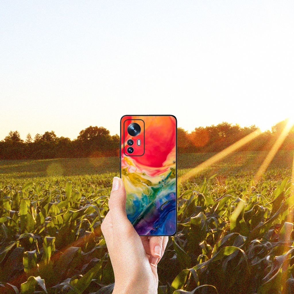 Kleurrijke Telefoonhoesje Xiaomi 12 | 12X Watercolor Dark B2C Telecom