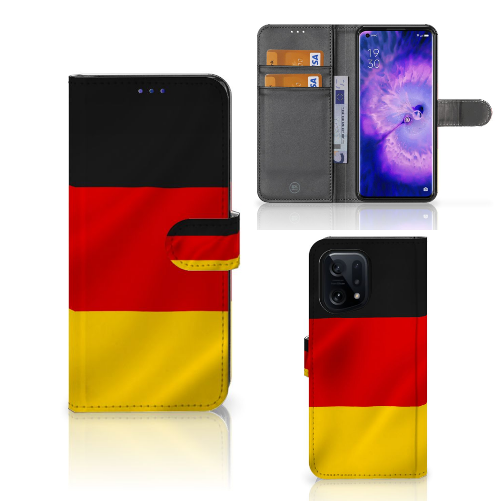 OPPO Find X5 Bookstyle Case Duitsland