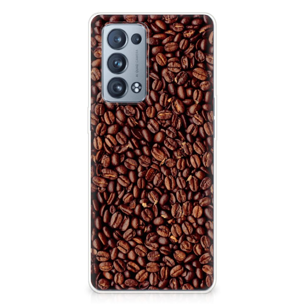 OPPO Reno 6 Pro Plus 5G Siliconen Case Koffiebonen