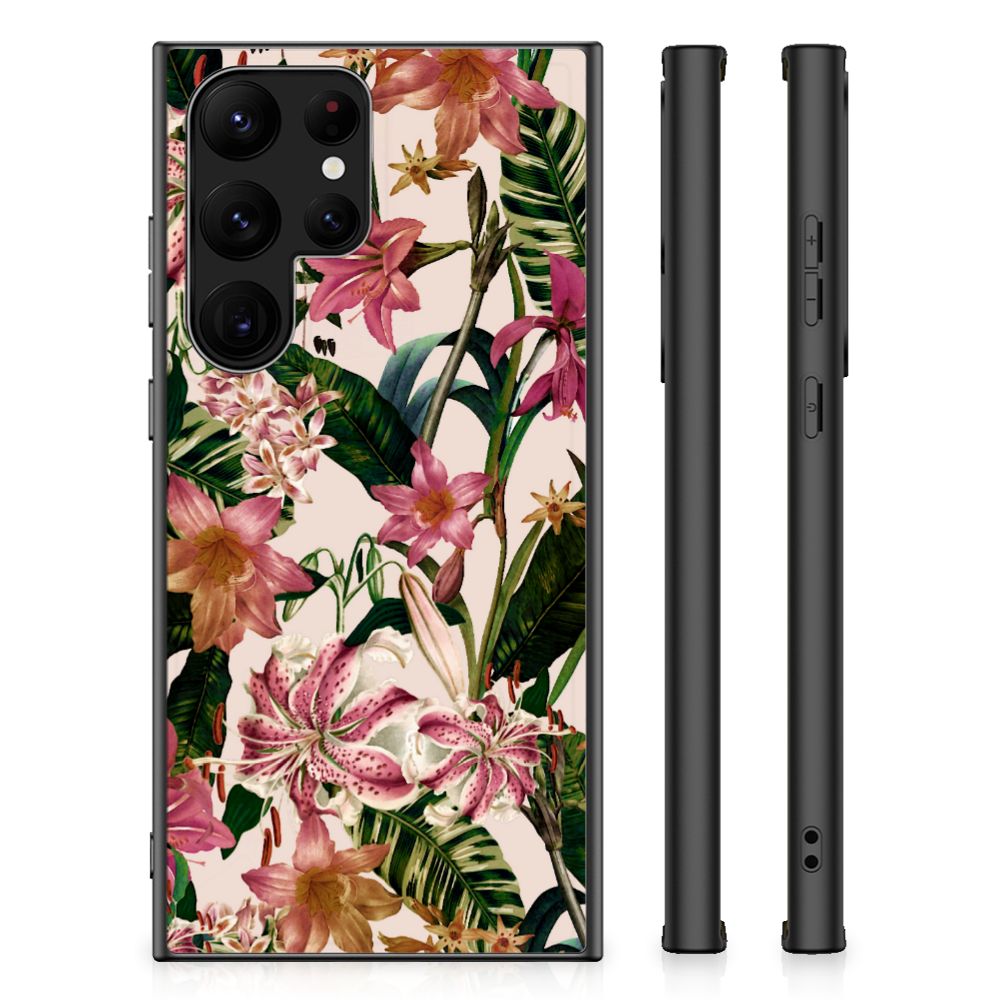Samsung Galaxy S23 Ultra Bloemen Hoesje Flowers B2C Telecom