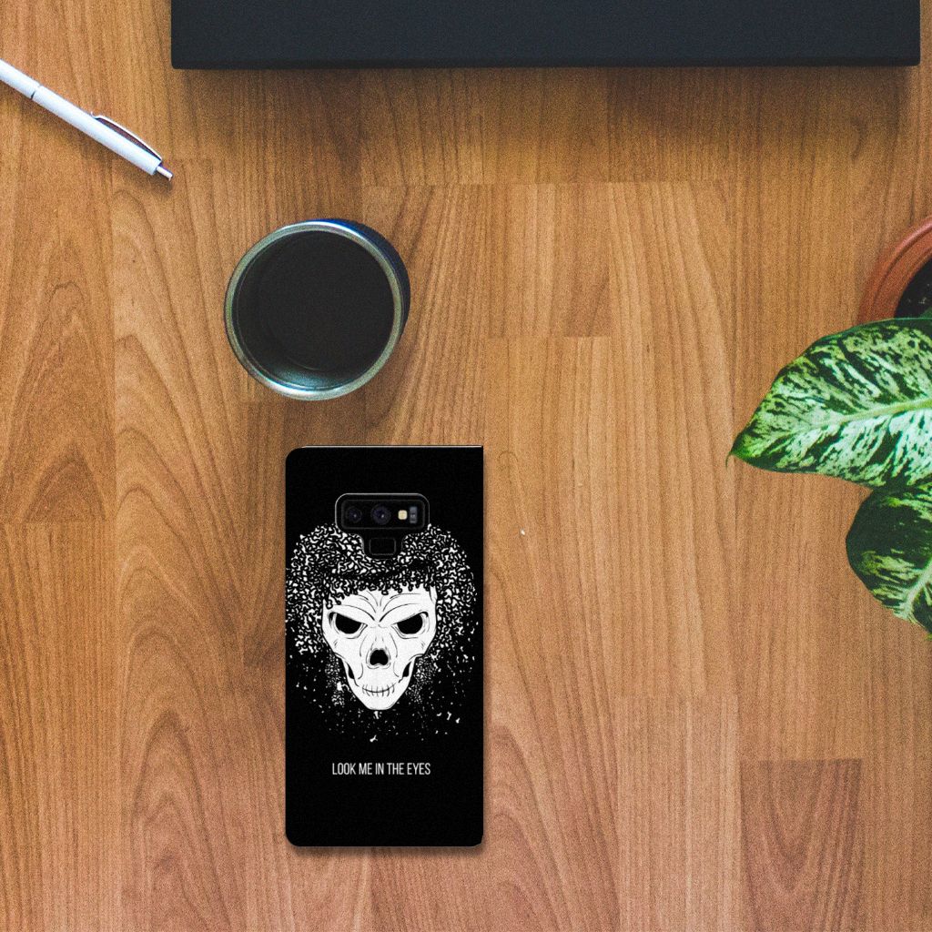 Mobiel BookCase Samsung Galaxy Note 9 Skull Hair