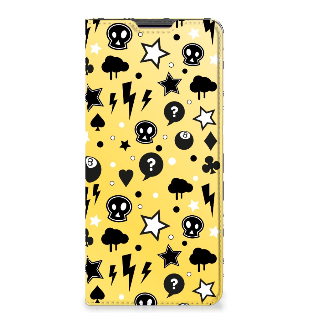 Mobiel BookCase Motorola Edge 30 Pro Punk Geel - B2C Telecom