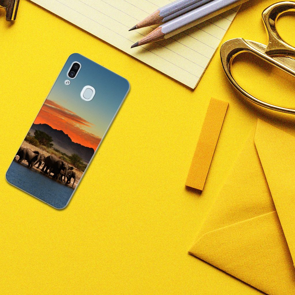 Samsung Galaxy A30 TPU Hoesje Olifanten