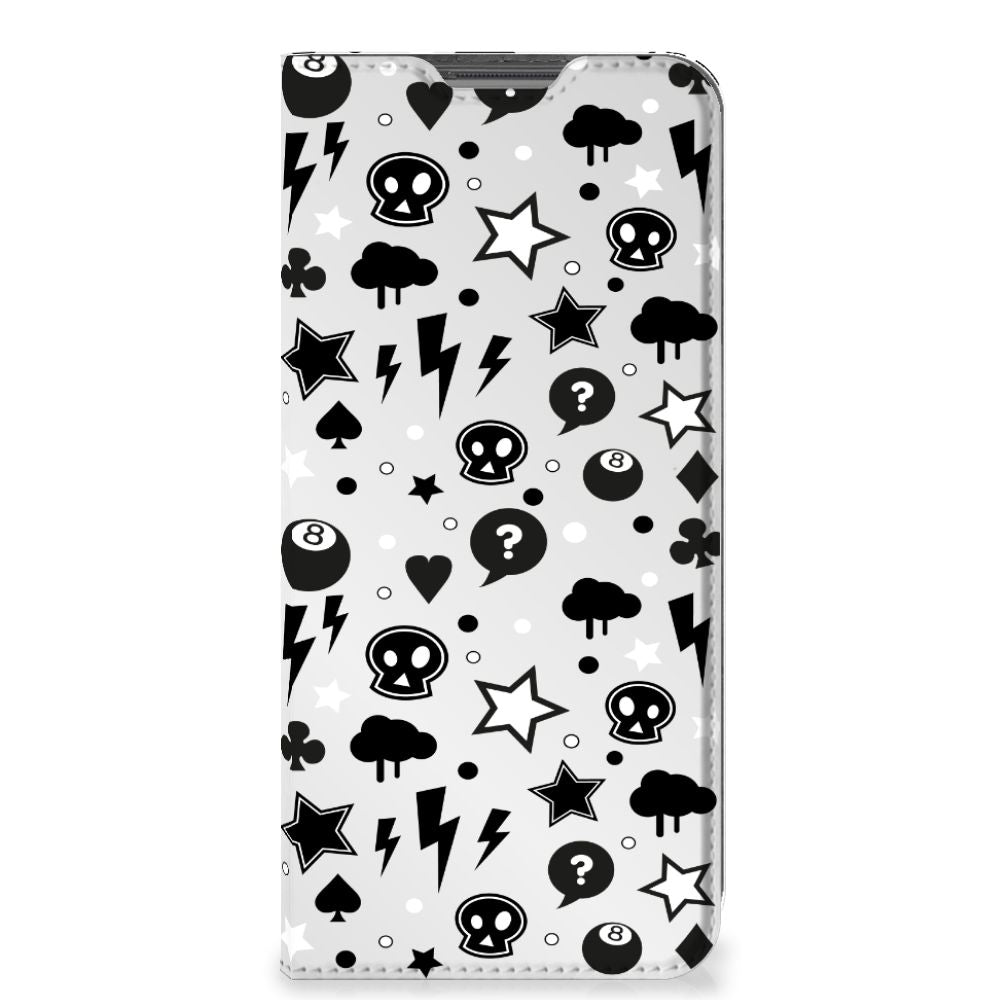 Mobiel BookCase OPPO A96 | A76 Silver Punk - B2C Telecom