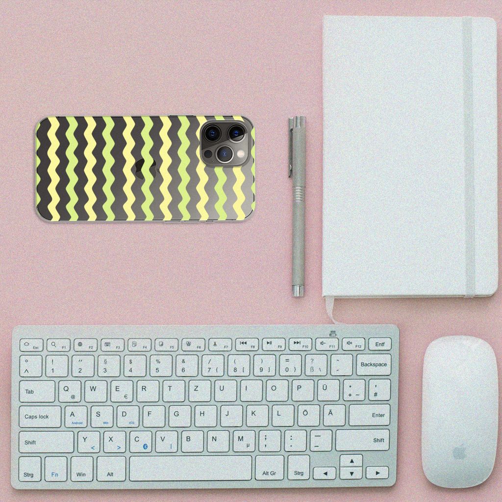 iPhone 12 Pro Max TPU bumper Waves Yellow B2C Telecom
