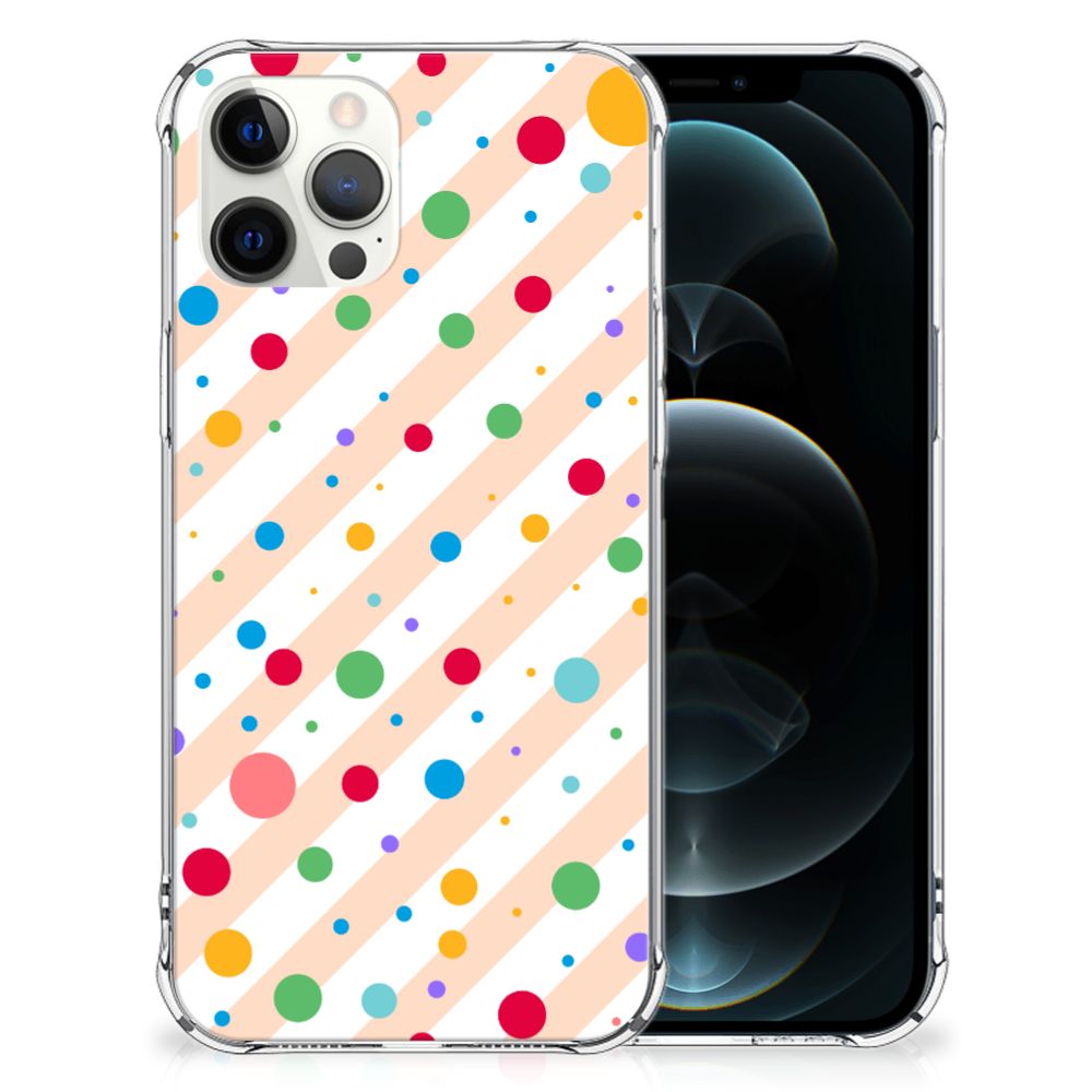 iPhone 12 Pro Max Doorzichtige Silicone Hoesje Dots B2C Telecom