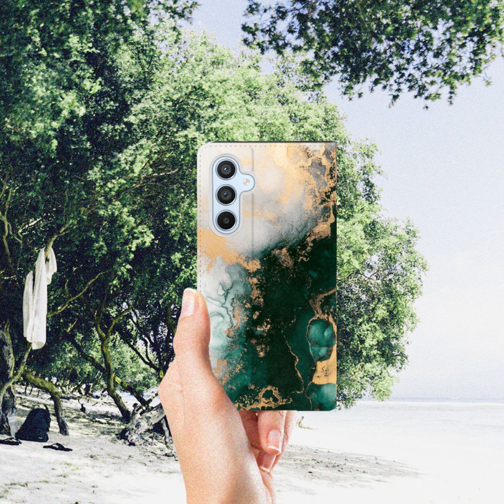 Standcase voor Samsung Galaxy A54 Marmer Groen - B2C Telecom