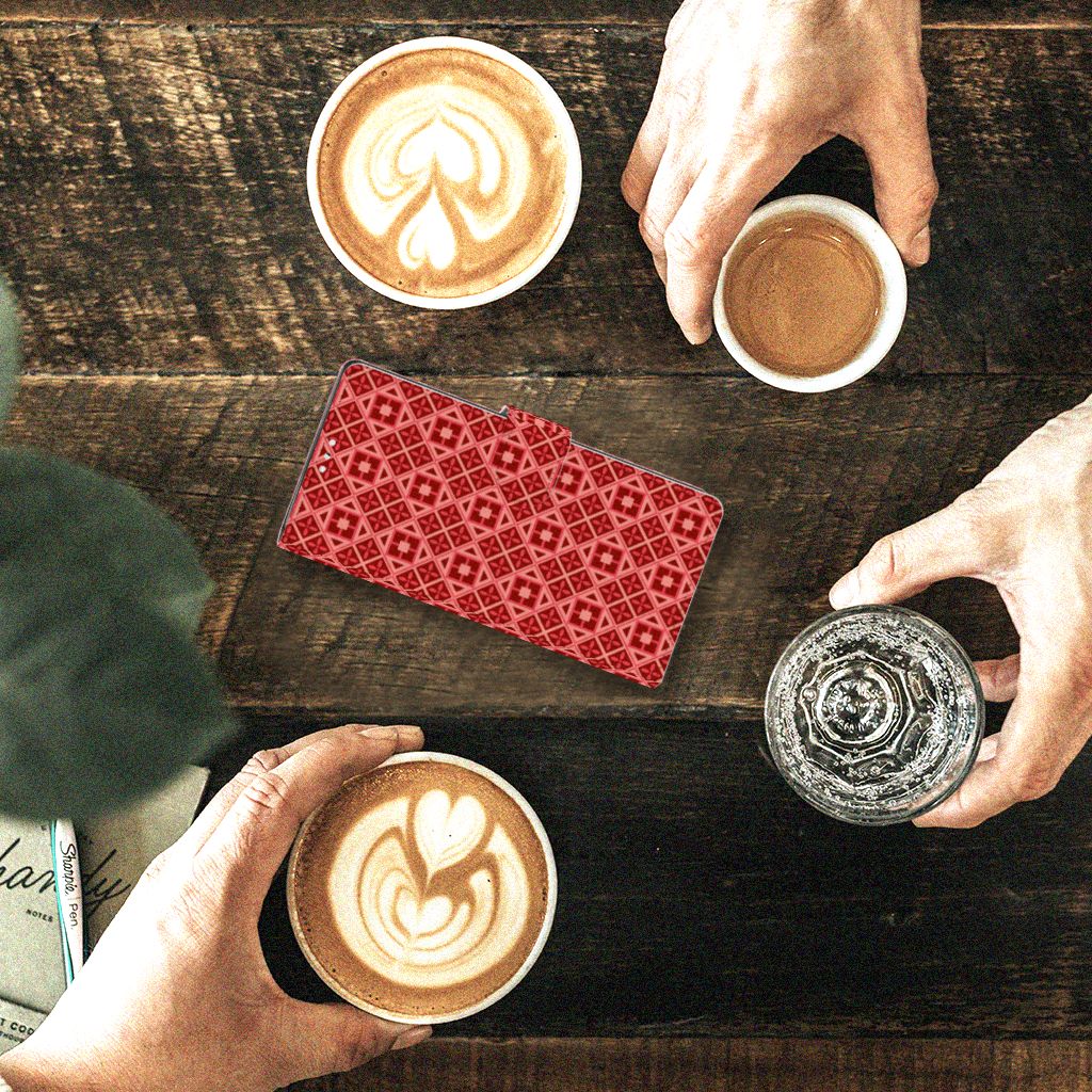 Samsung Galaxy Note 10 Telefoon Hoesje Batik Rood