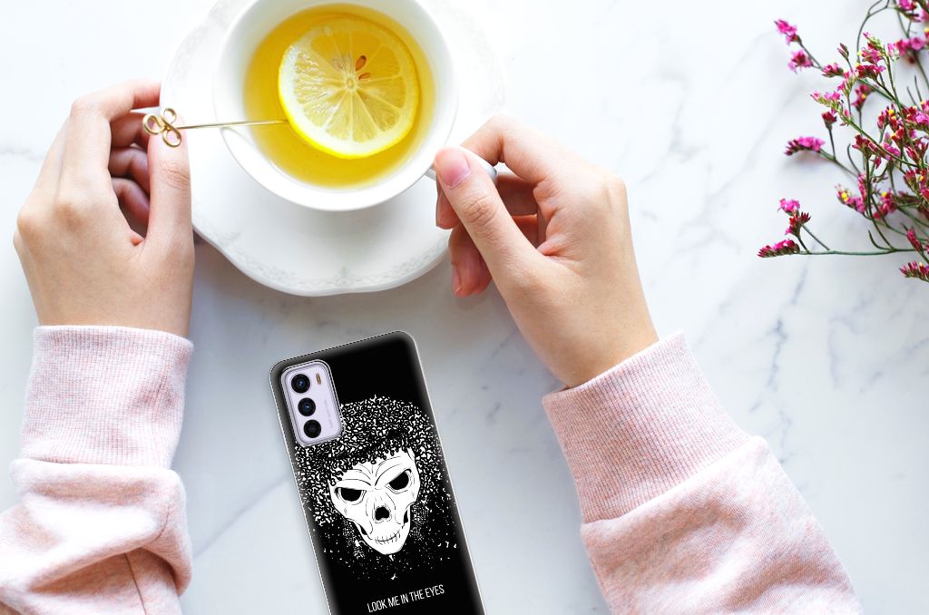Silicone Back Case Motorola Moto G42 Skull Hair B2C Telecom