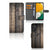 Samsung Galaxy A14 5G Book Style Case Steigerhout met ruimte voor 3 pasjes en een houten design.