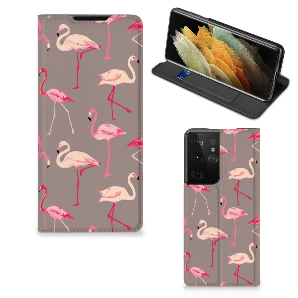 Samsung Galaxy S21 Ultra Hoesje maken Flamingo - B2C Telecom