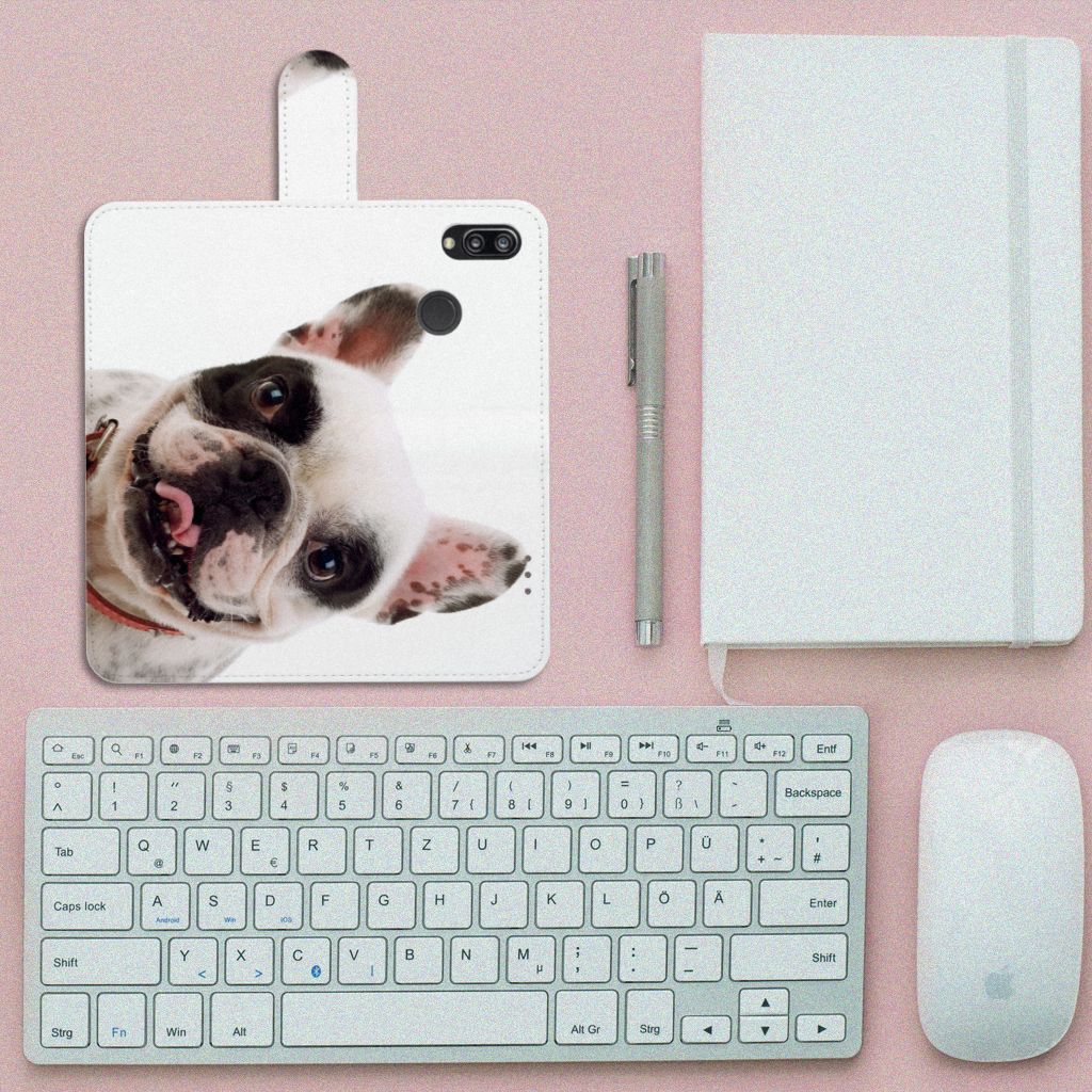 Huawei P20 Lite Telefoonhoesje met Pasjes Franse Bulldog