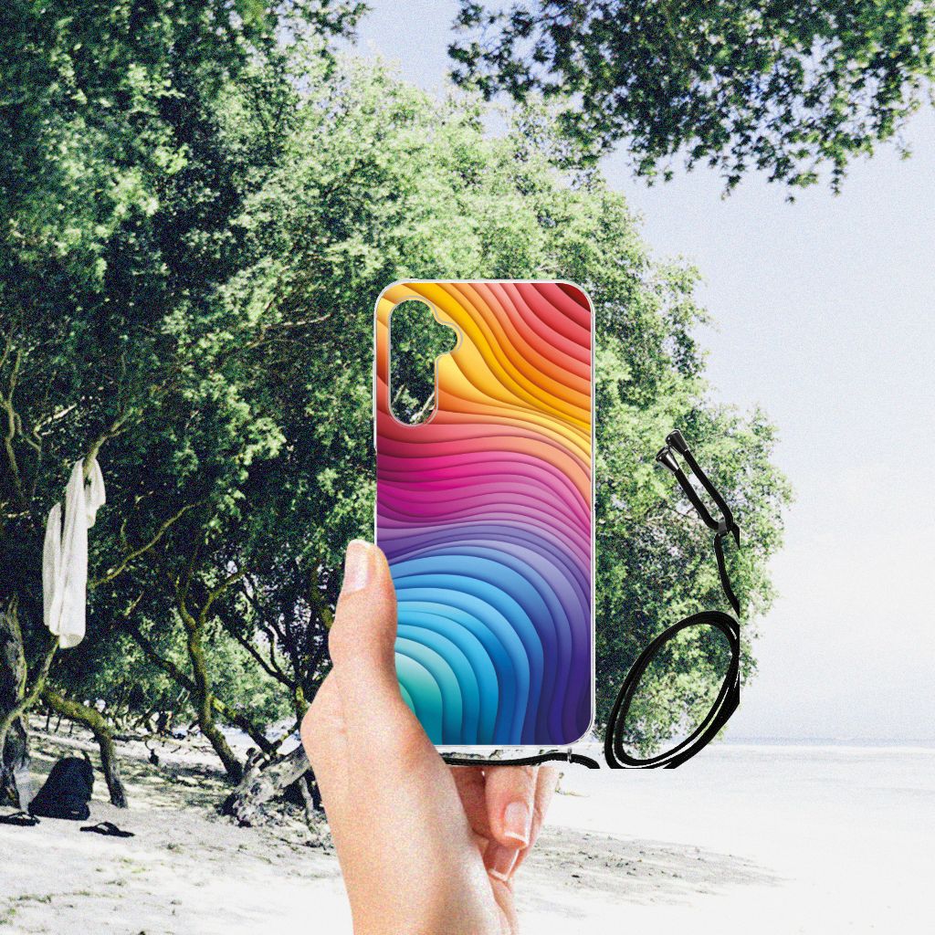 Shockproof Case voor iPhone 13 Pro Max Regenboog, kleurrijk design met vloeiende kleuren, perfect voor jouw stijl đ.