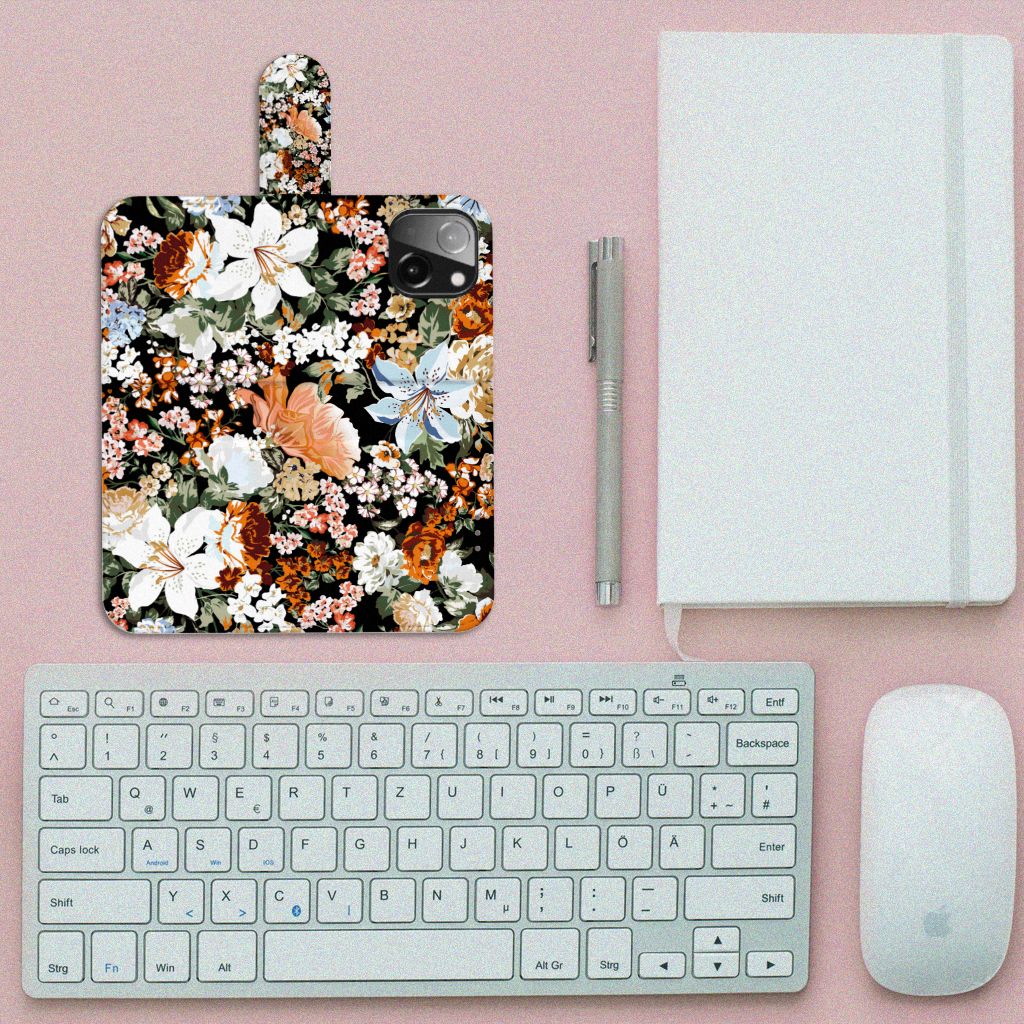 Hoesje voor iPhone 13 Mini Dark Flowers