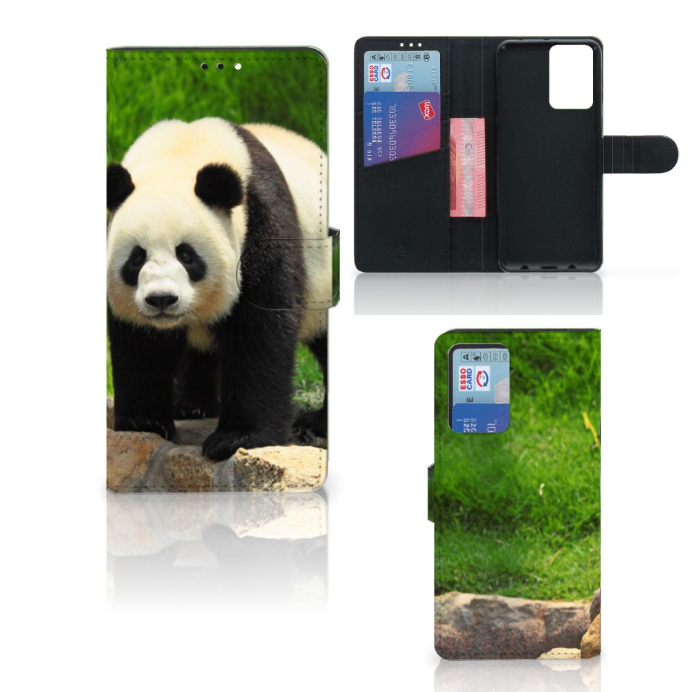 Xiaomi Redmi Note 10 Pro Telefoonhoesje met Pasjes Panda