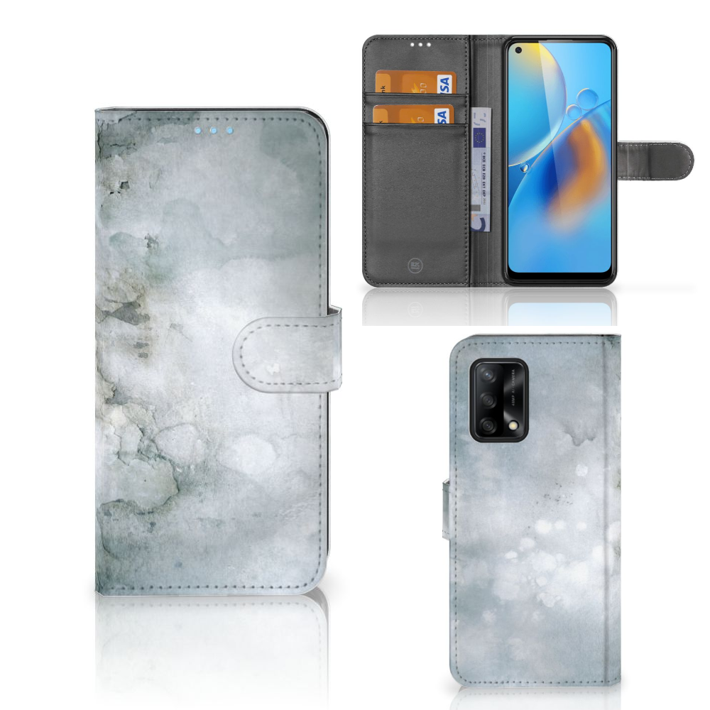 Hoesje OPPO A74 4G Painting Grey